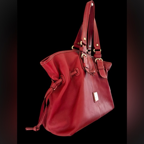 Dooney and Bourke red pebble leather Chiara Bag - Picture 3 of 10